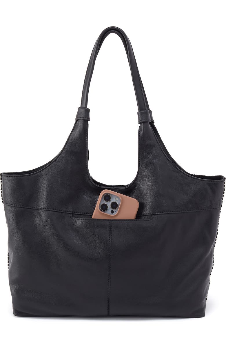 HOBO La Jolla Leather Tote, Alternate, color, Black