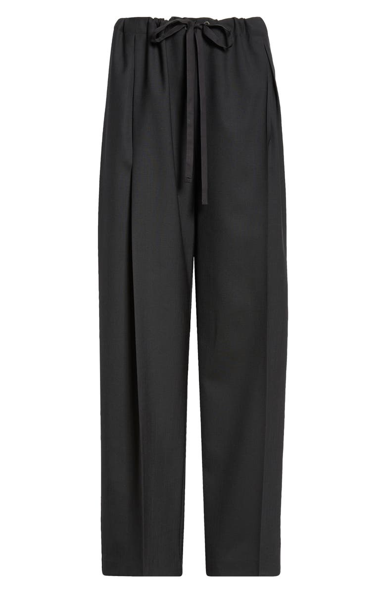 Khaite Trenton Pleated Tropical Wool Drawstring Pants, Alternate, color,