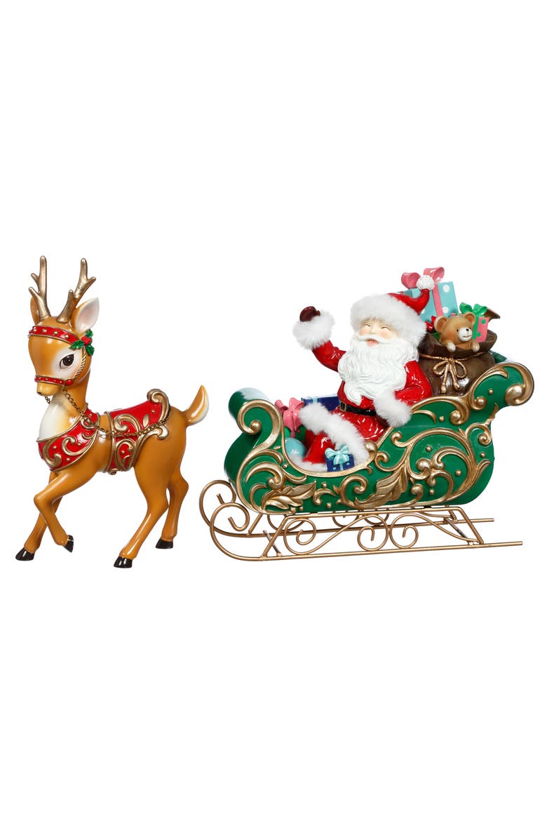 Santa Sleigh Ride, Main, color, Green