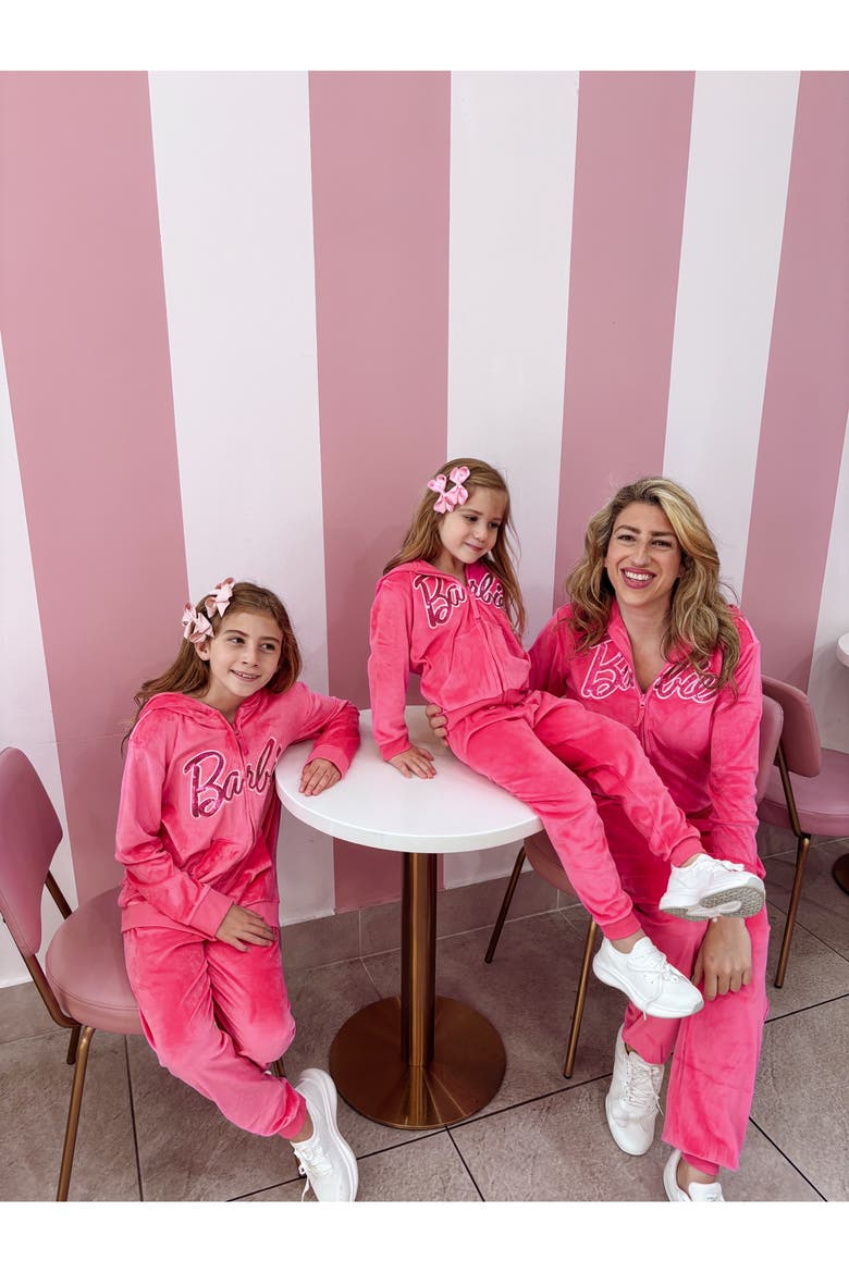 Velour Hoodie and Pants Set and Coverall, Alternate, color, Bubblegum Pink