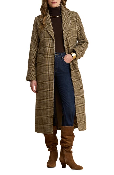 Longline Wool Blend Reefer Coat