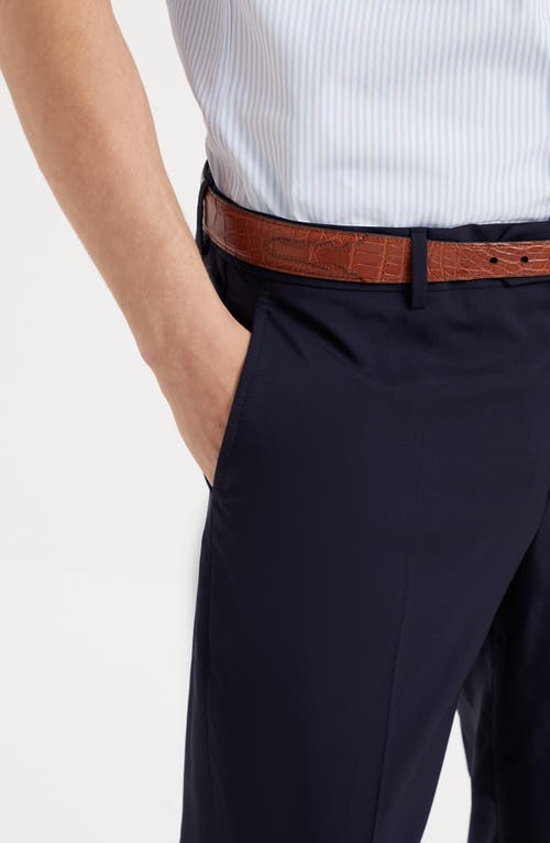 Brunello Cucinelli Formal Fit Trousers In Navy Blue