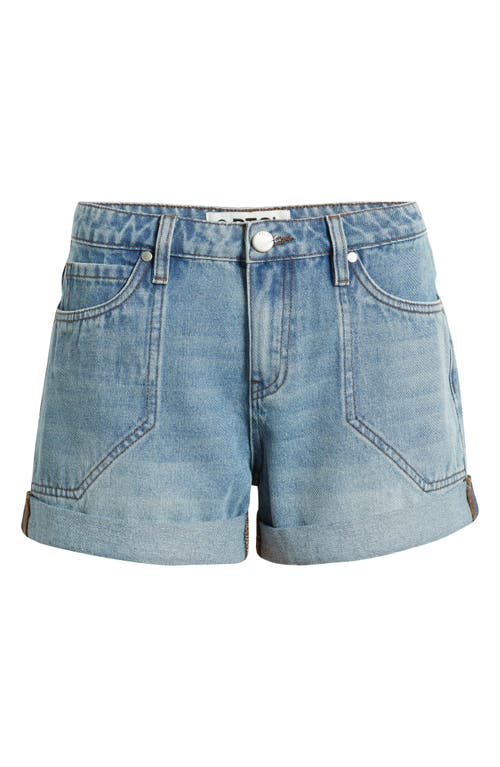 Ptcl Mira Rolled Cuff Denim Shorts In Indigo