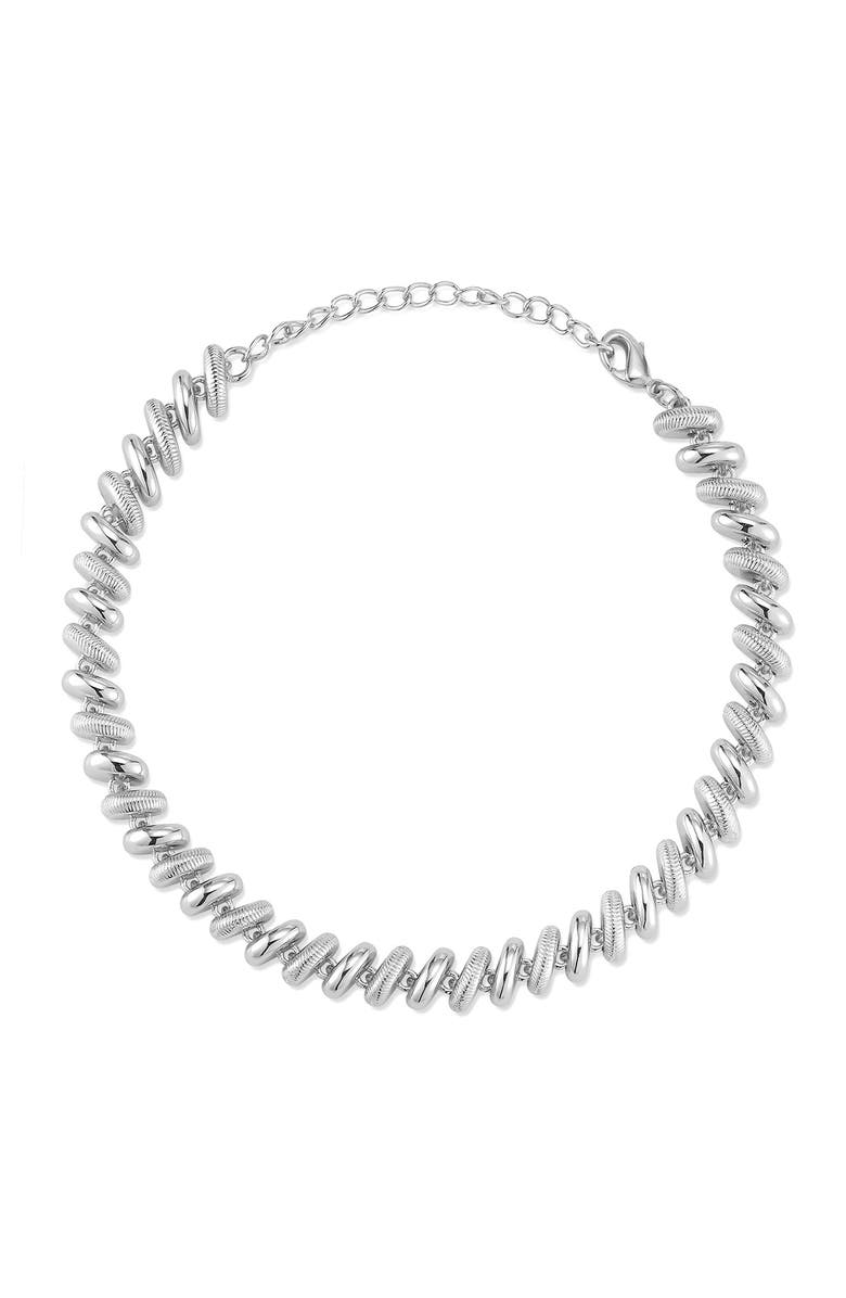 CHLOE AND MADISON Macaroni Bracelet, Main, color, Silver