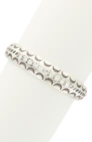 OLIVIA WELLES Crystal Crescent Cutout Bracelet