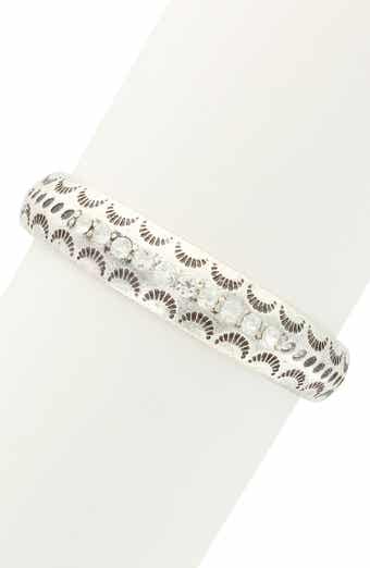 Crystal Crescent Cutout Bracelet