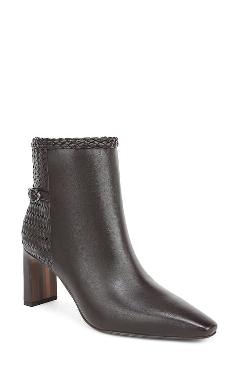 Saige Weave Leather Bootie