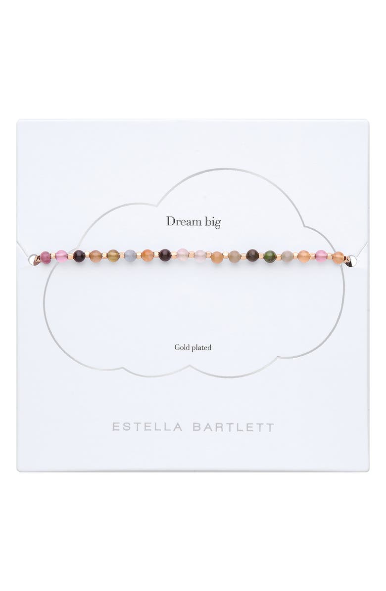 Estella Bartlett Amelia Beaded Bracelet, Main, color, Gold