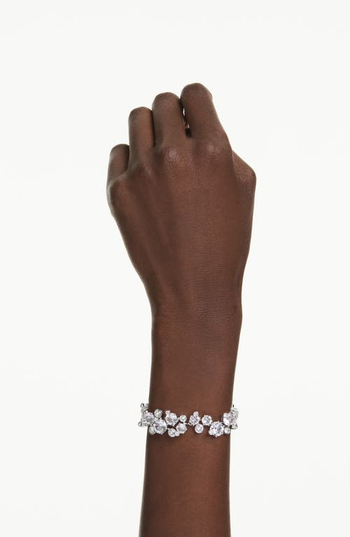 Swarovski Swaroski Constella Rhodium Plated Bracelet In Silver