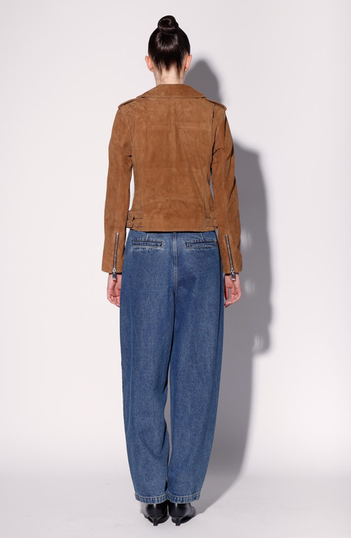 Walter Baker Liz Leather Jacket In Brown