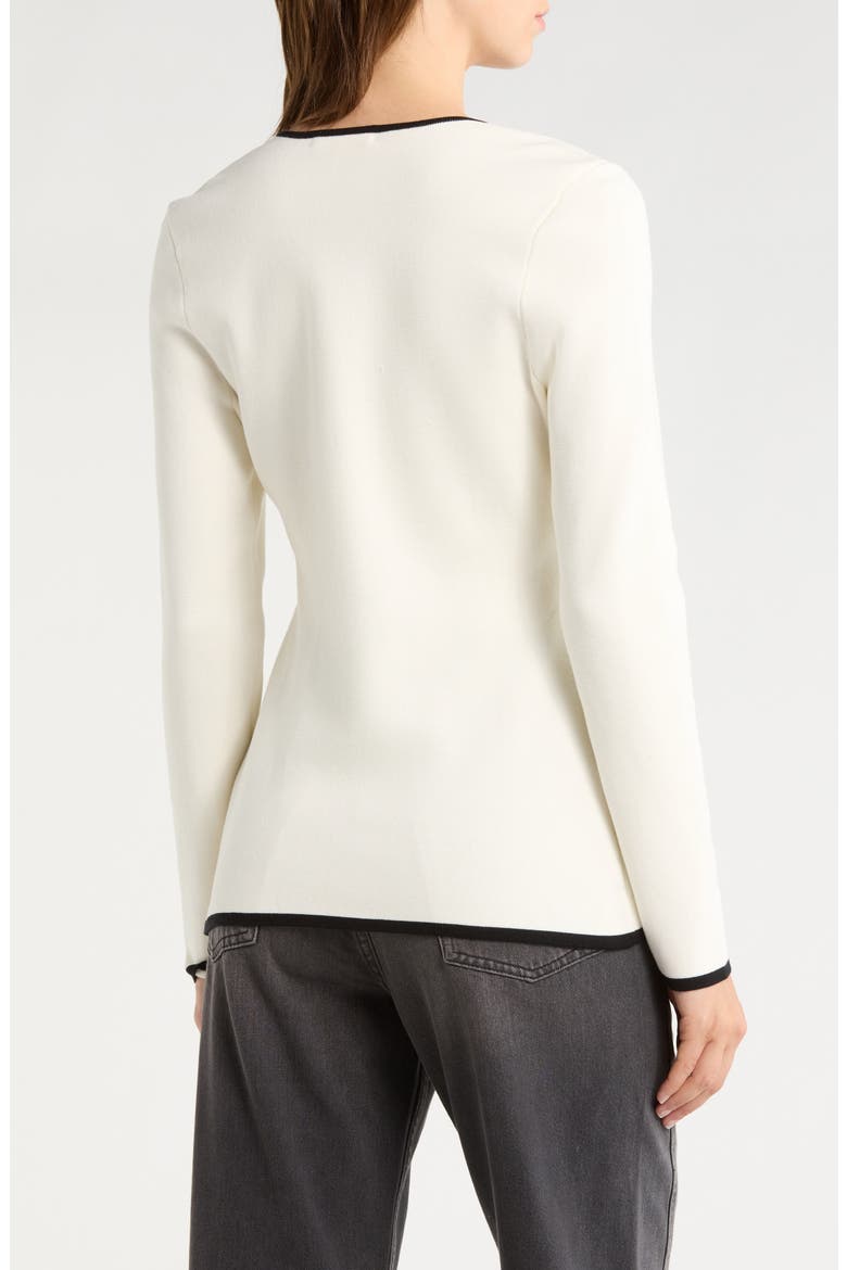 Ema Scoop Neck Cardigan, Alternate, color, CHALK