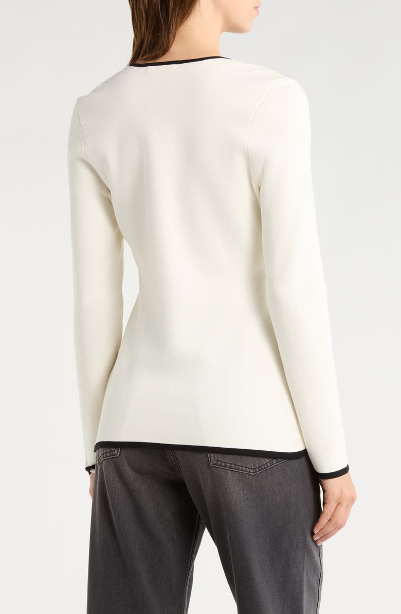 rag & bone Ema Scoop Neck Cardigan, Alternate, color, Chalk