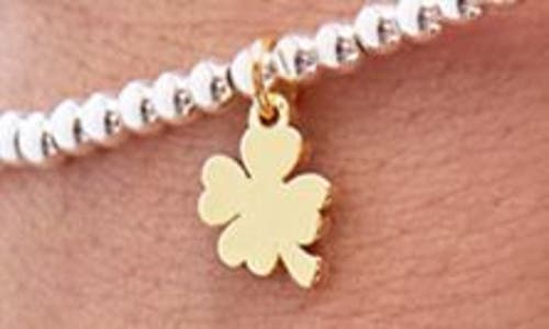 Estella Bartlett Sienna Clover Beaded Stretch Bracelet In Metallic
