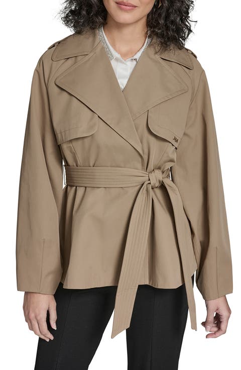 Short Flared Trench Coat