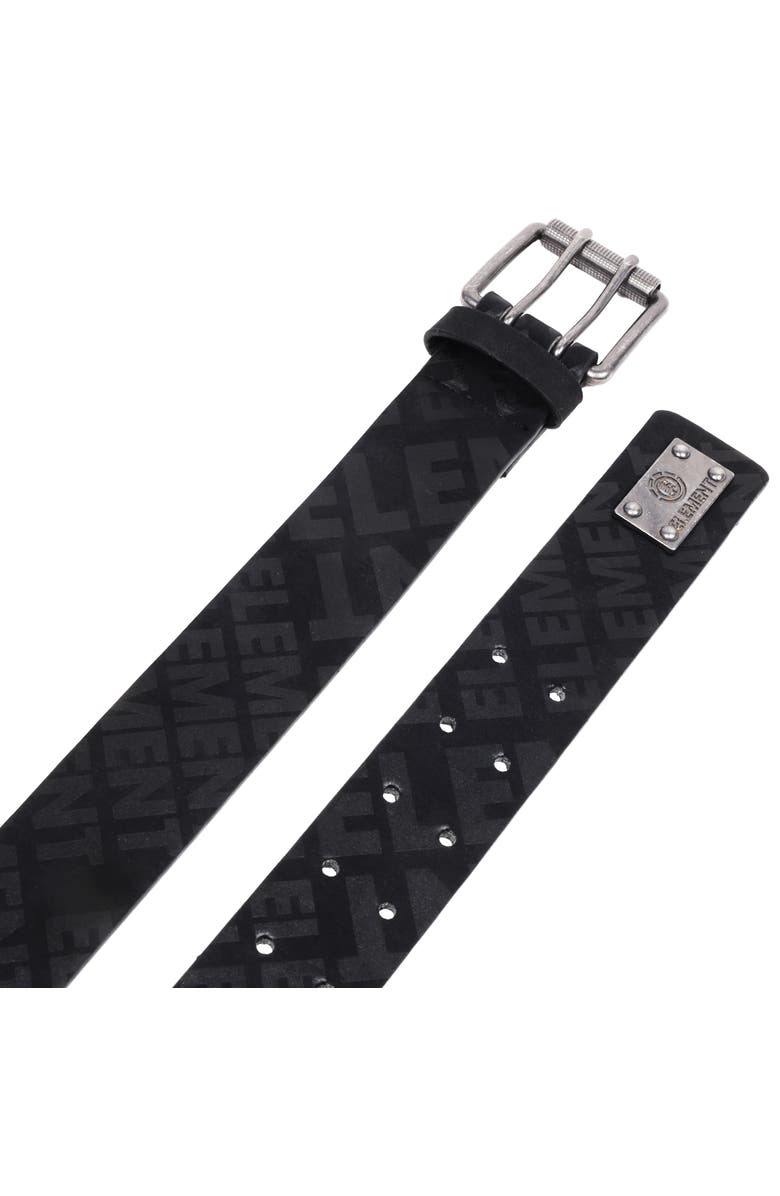 Element Distressed PU Belt with Antique Silver Roller Buckle, Alternate, color, Black