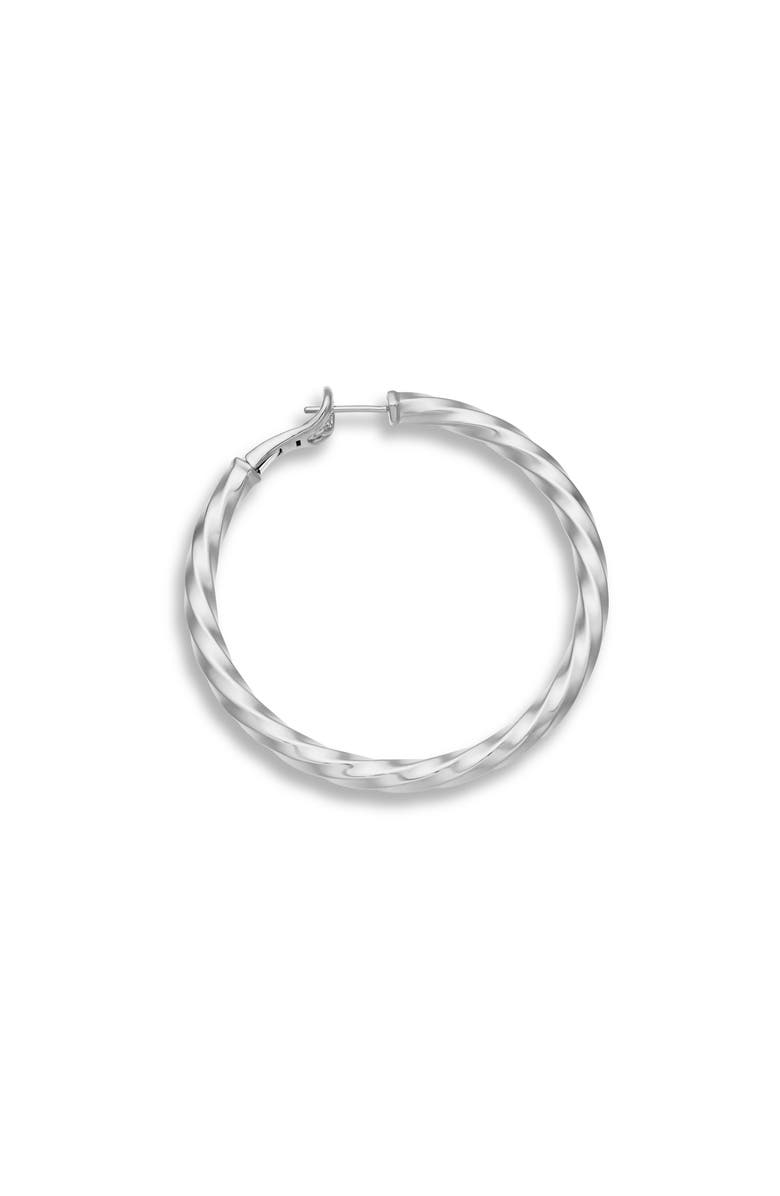 David Yurman Cable Edge<sup>™</sup> Hoop Earrings in Recycled Sterling Silver, Alternate, color,