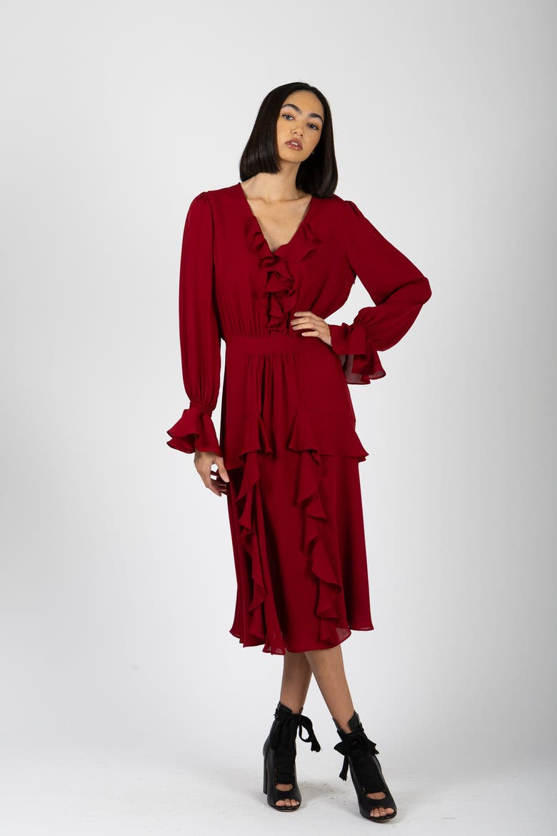 Warby Dress, Alternate, color, Crimson Red