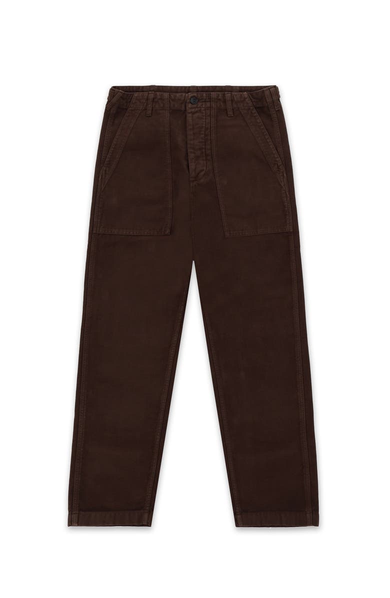 Fortela Newfatigue Moleskin Fatigue Trousers, Main, color, Dark Brown