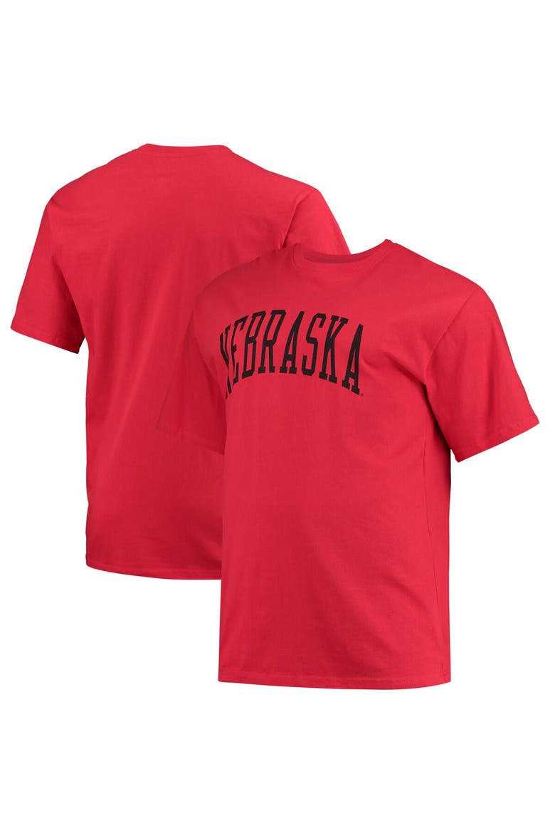 Men's Champion Scarlet Nebraska Huskers Big & Tall Arch Team Logo T-Shirt, Main, color, Scarlet