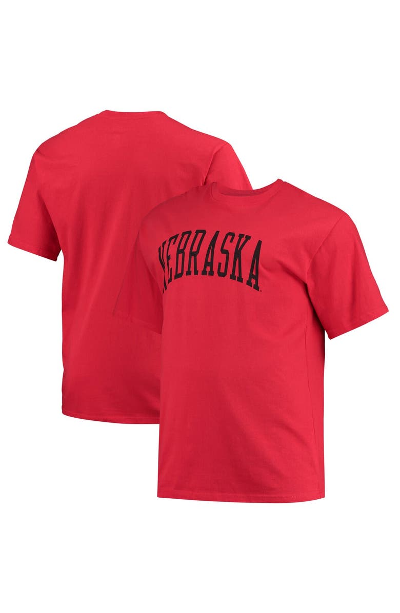 Champion Men's Champion Scarlet Nebraska Huskers Big & Tall Arch Team Logo T-Shirt, Main, color, 