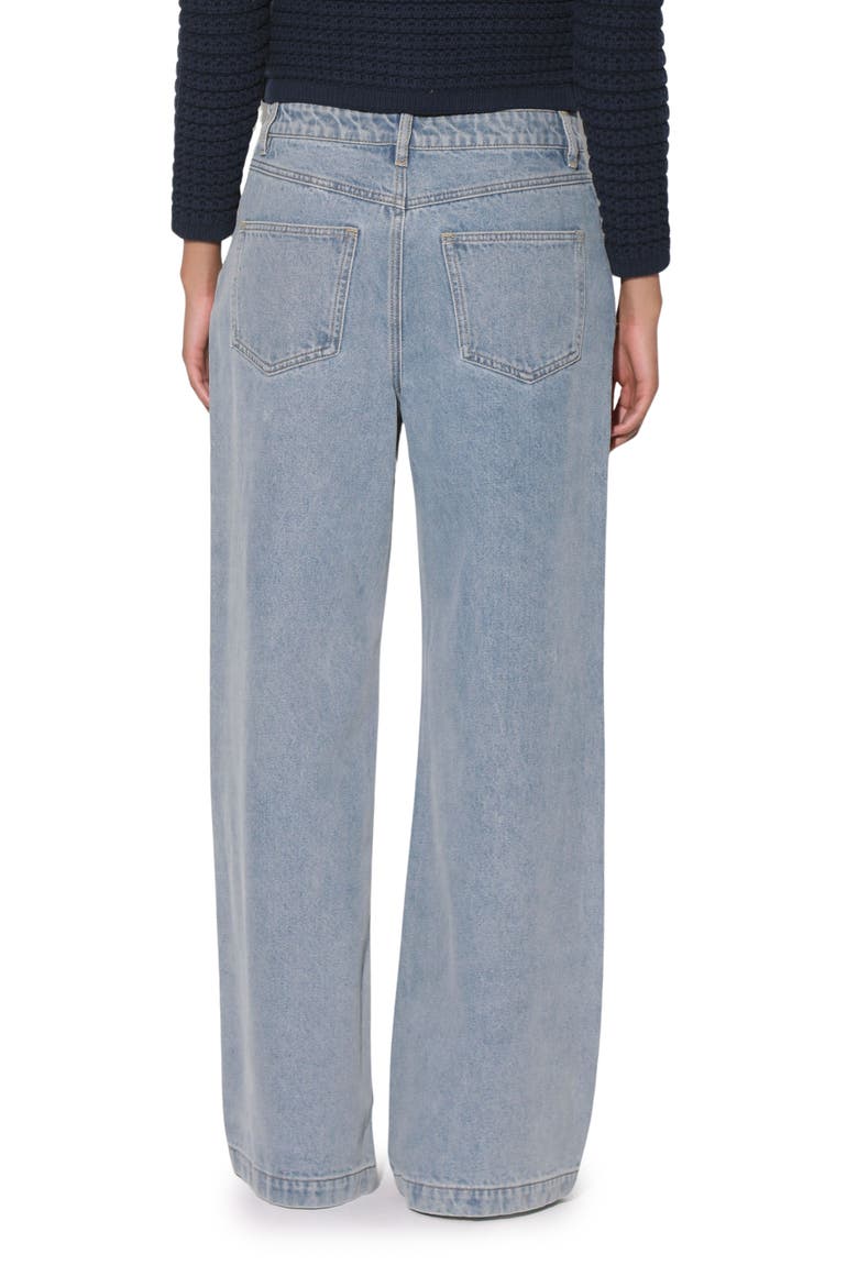 Elena Wide Leg Jeans, Alternate, color, LIGHT WASH