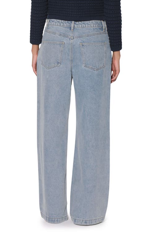 Shop Walter Baker Elena Wide Leg Jeans In Light Wash