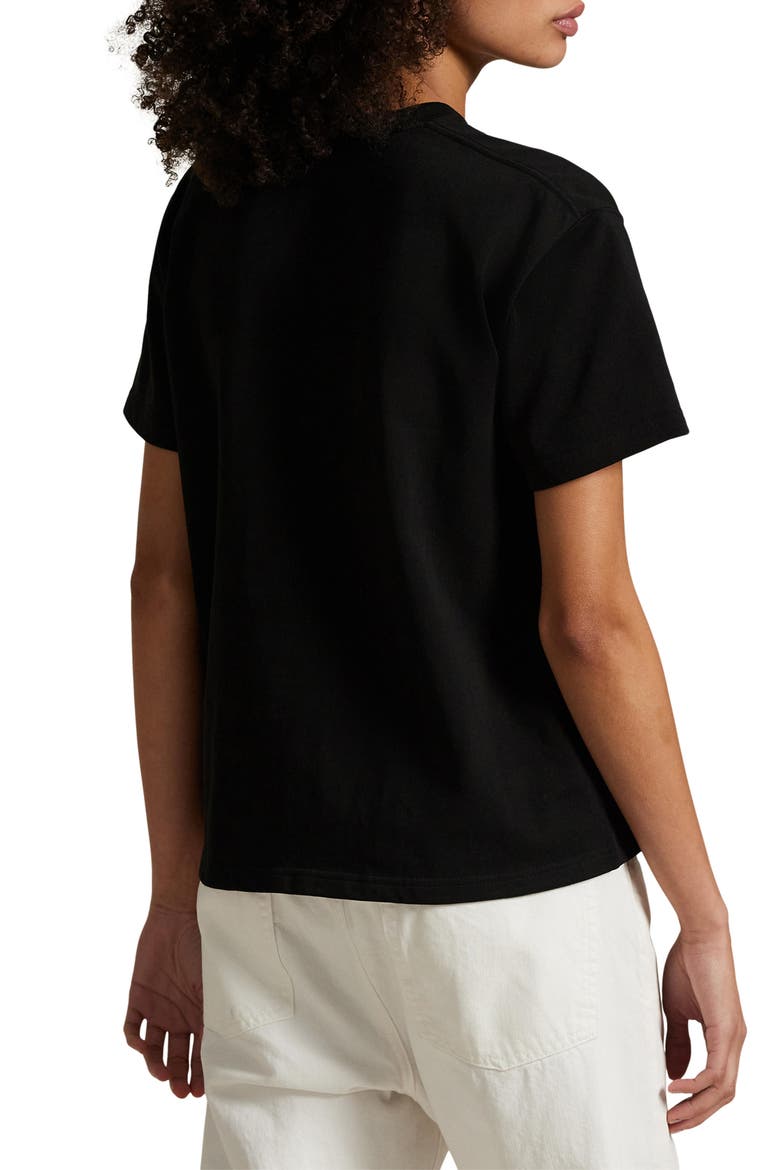 Relaxed Cotton T-Shirt, Alternate, color, POLO BLACK