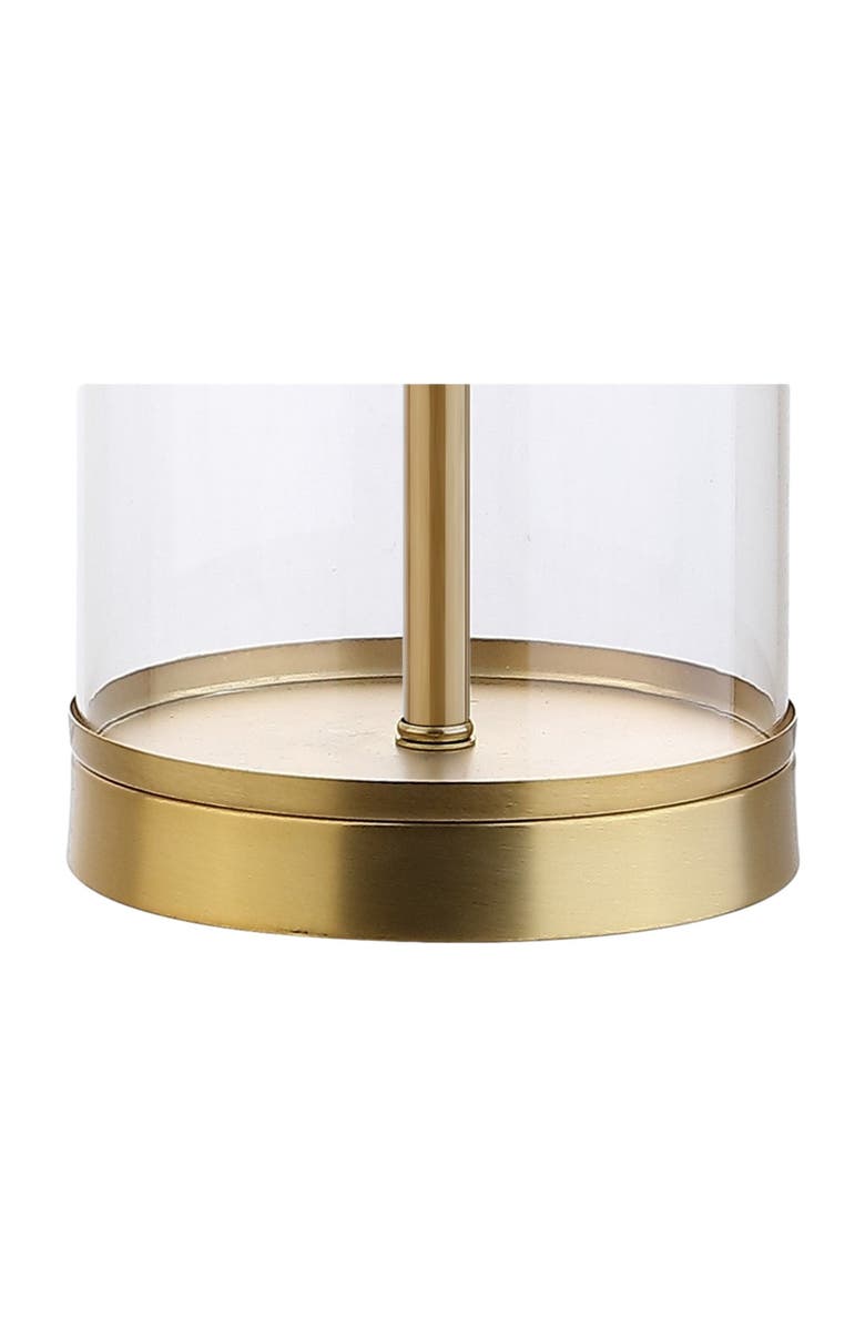 JONATHAN Y Collins 29.25" Glass LED Table Lamp, Alternate, color, Clear/Brass Gold