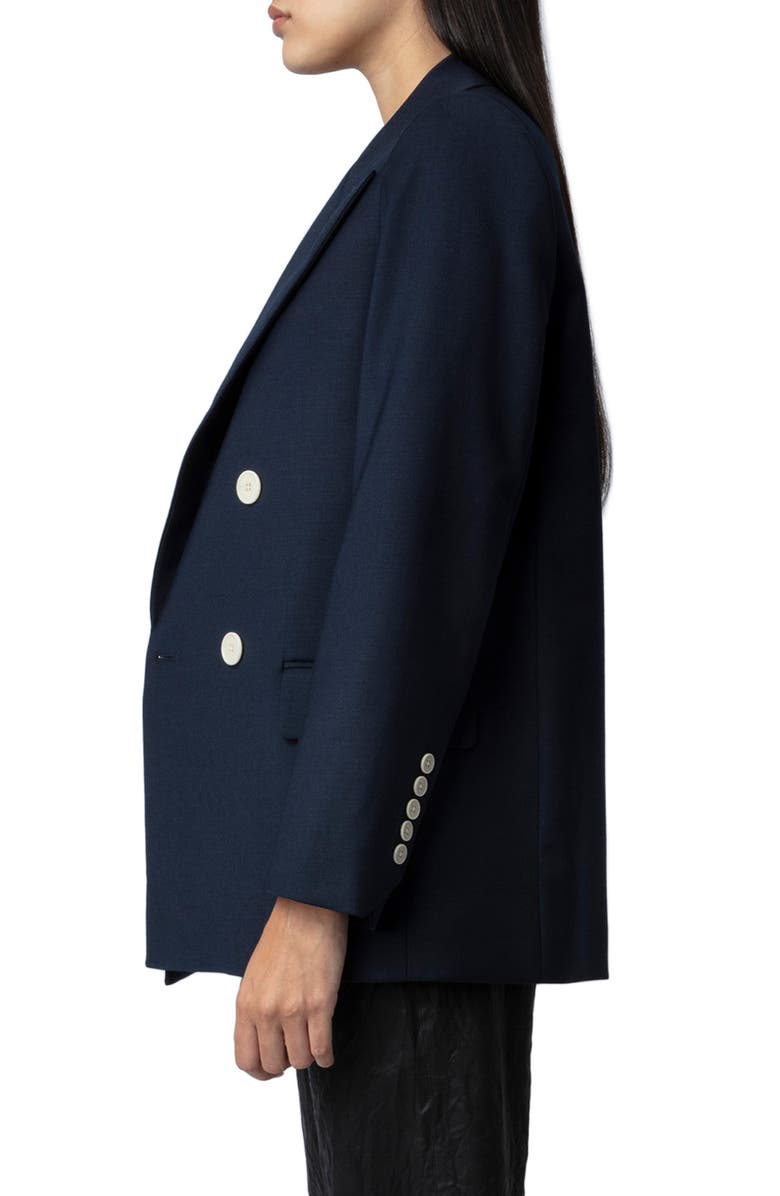 Zadig & Voltaire View Double Breasted Jacket, Alternate, color,