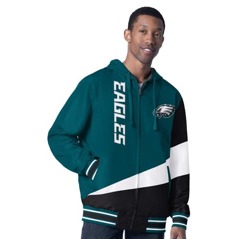 Men
s G-III Sports by Carl Banks Midnight Green/Charcoal Philadelphia Eagles Dual Threat Reversable Full-Zip Hooded Jacket