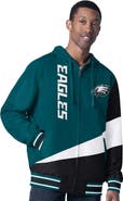 G-III SPORTS BY CARL BANKS Men's G-III Sports by Carl Banks Midnight Green/Charcoal Philadelphia Eagles Dual Threat Reversable Full-Zip Hooded Jacket