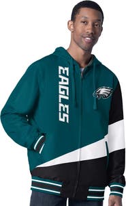 G-III SPORTS BY CARL BANKS Men's G-III Sports by Carl Banks Midnight Green/Charcoal Philadelphia Eagles Dual Threat Reversable Full-Zip Hooded Jacket