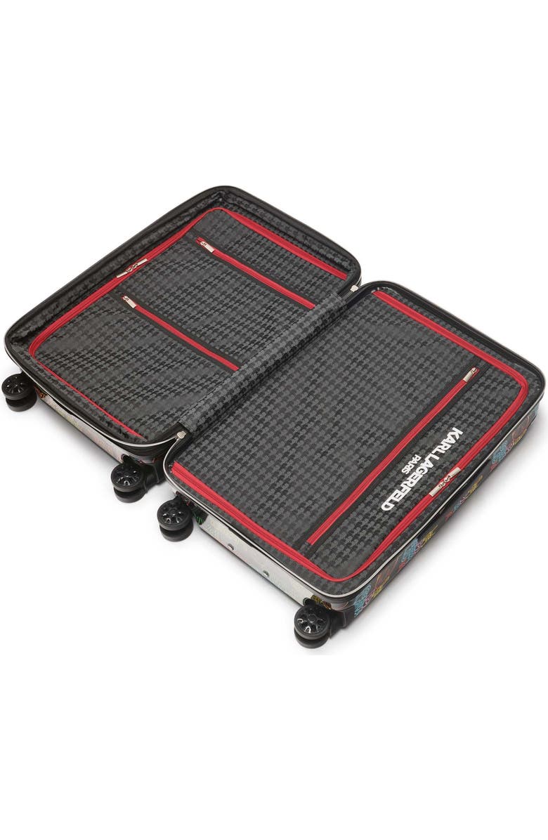 KARL LAGERFELD Multicolor Neon 25" Medium Upright Suitcase, Alternate, color,