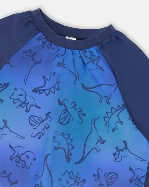 Deux Par Deux School Apron Dinosaur In Multi