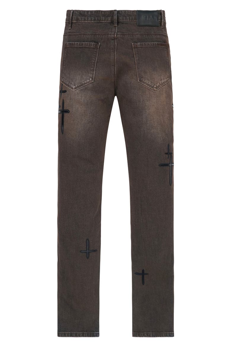 Bryant Skinny Jeans, Alternate, color, MOCHA DRIFT CROSS PATCH