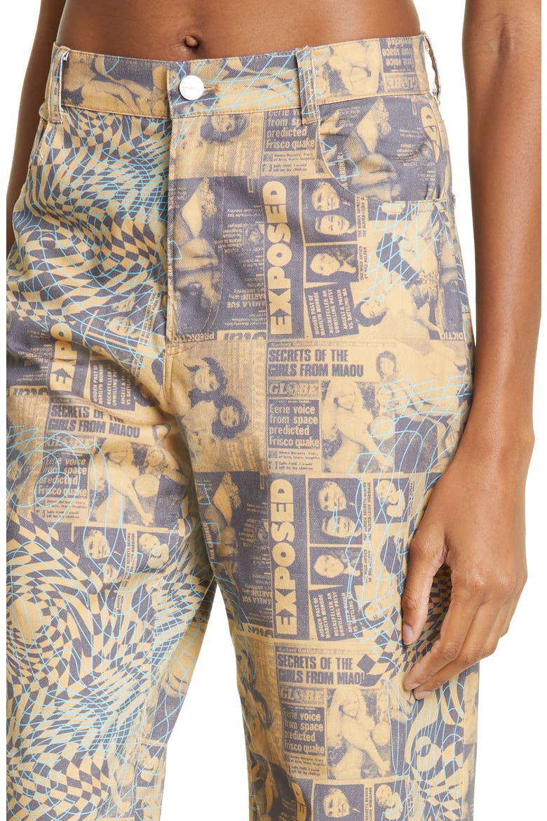 Fargo Wanted Print Straight Leg Stretch Cotton Pants, Alternate, color, WANTED