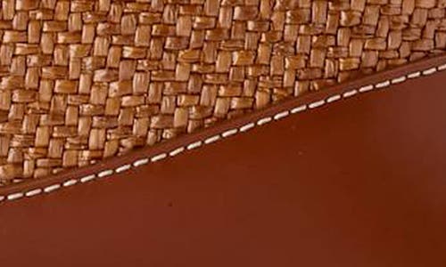 Cole Haan Carolyn Raffia Foldover Tote In Natural Tan