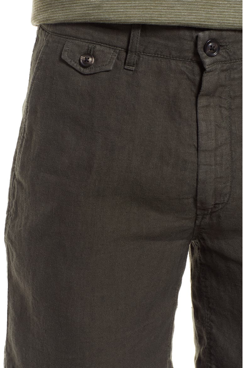 Moore Linen Shorts, Alternate, color, STEEL GREY
