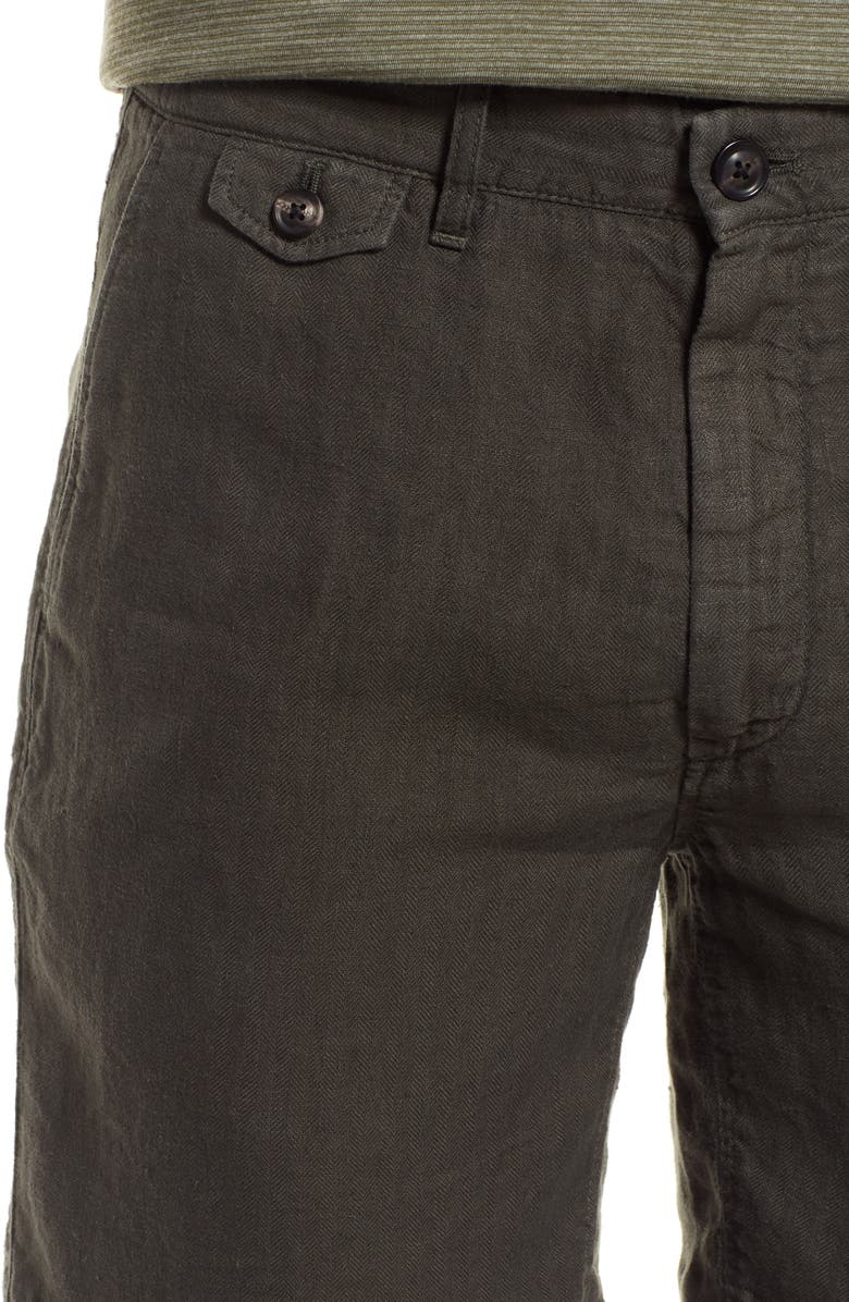 Billy Reid Moore Linen Shorts, Alternate, color, Steel Grey