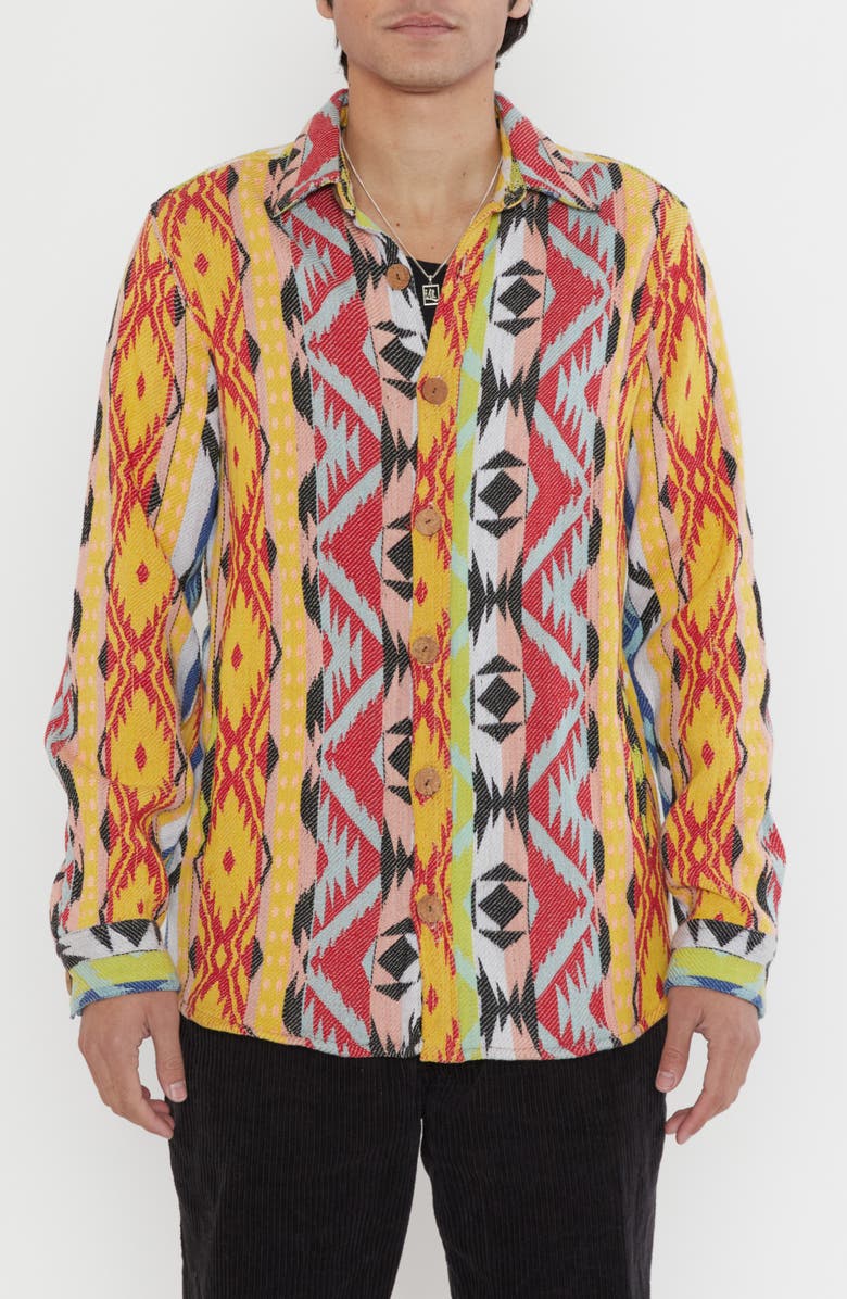 Raga Abstract Print Cotton Jacket, Main, color, 