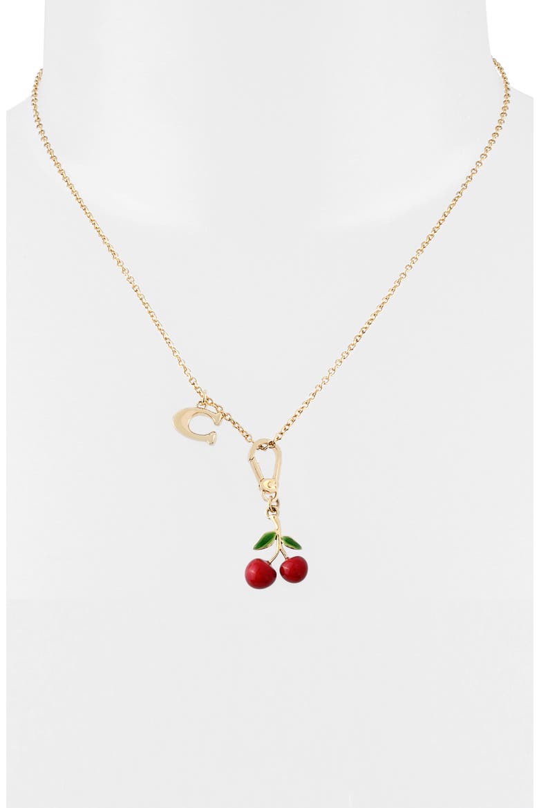 Collectible Cherry Charm, Alternate, color, RED/GOLD