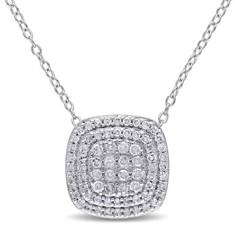 1/2 Ctw Diamond Layered Halo Necklace