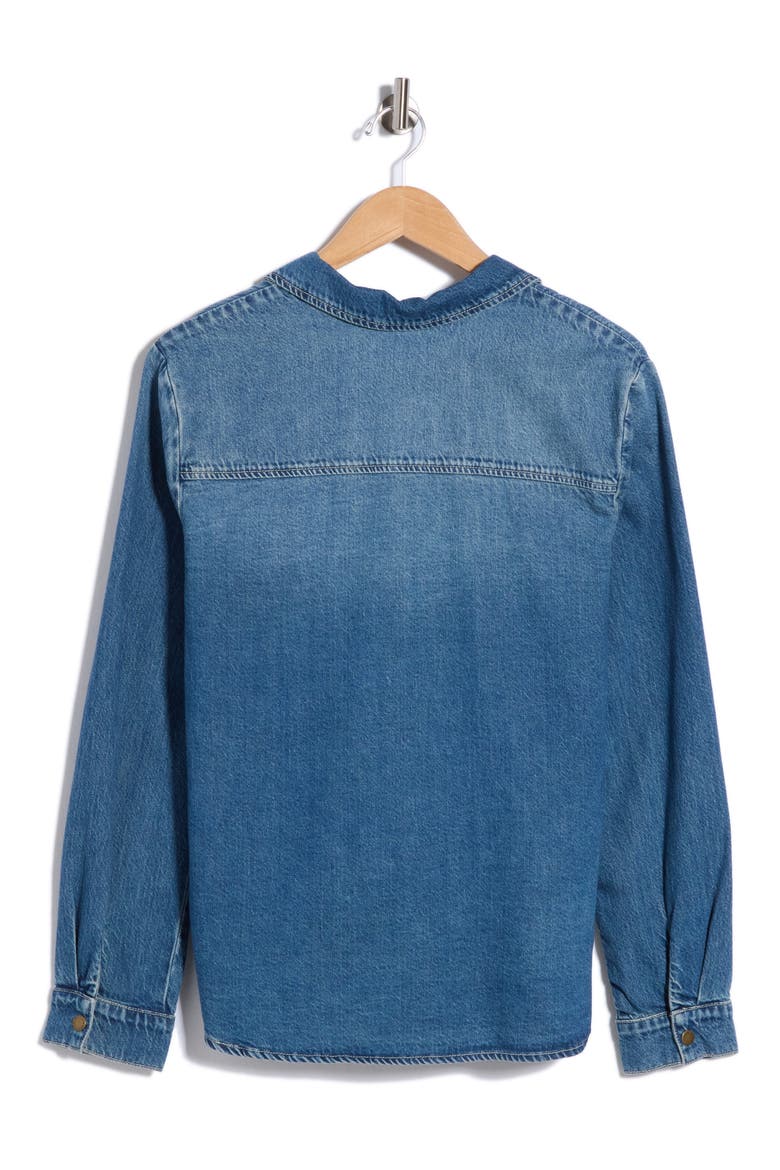 Isla Cotton Denim Snap-Up Shirt, Alternate, color, FRESNO