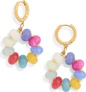 EYE CANDY LOS ANGELES Martina Multicolor Huggie Hoop Earrings