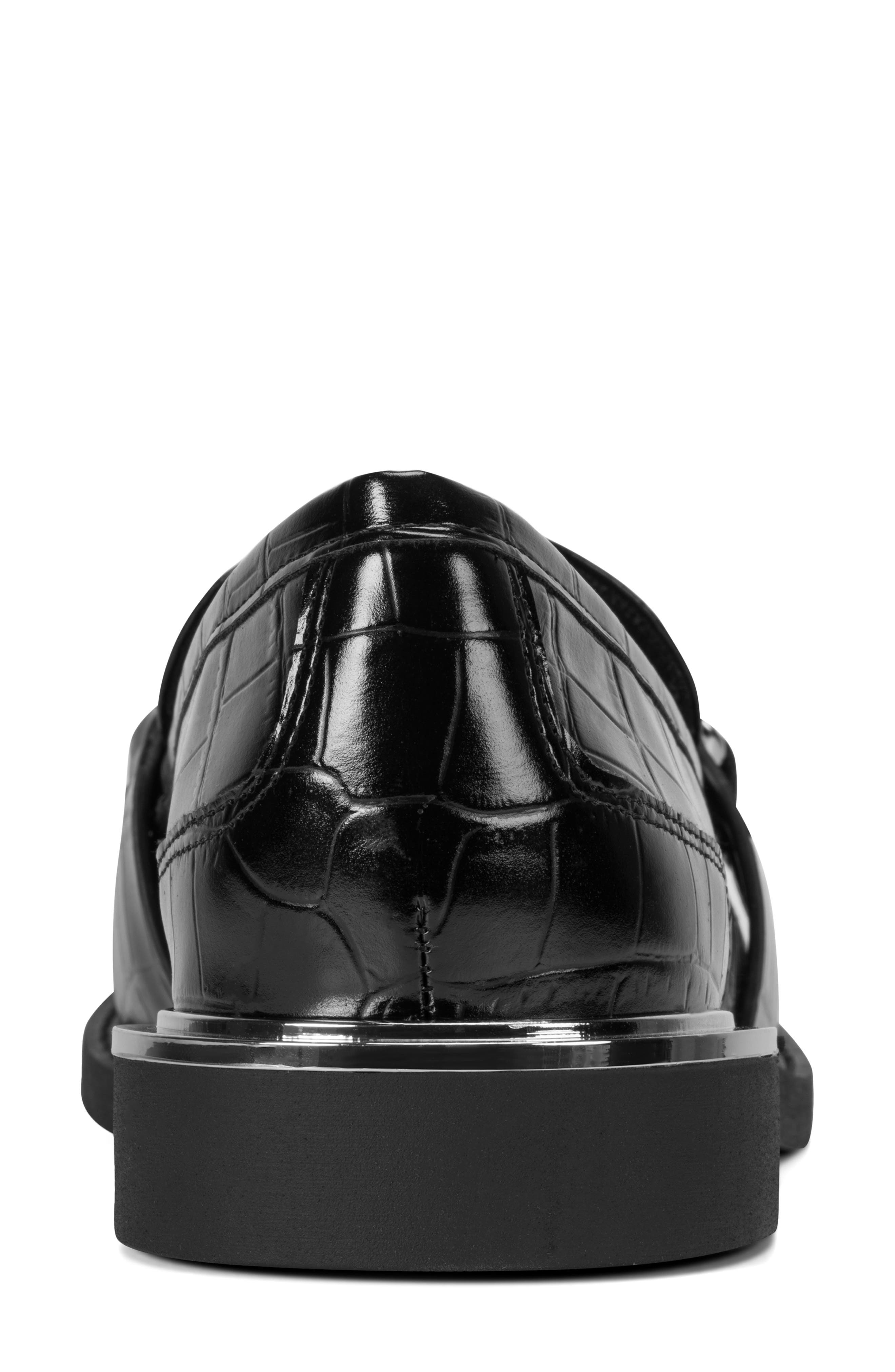 DKNY Ryleigh Chain Embossed Loafer, Alternate, color, Black