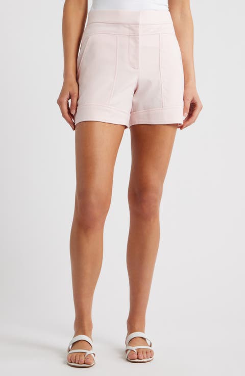 Seamed High Waist A-Line Shorts