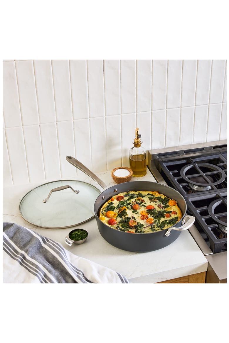 HA1 6-Quart Ceramic Nonstick Saute Pan, Alternate, color, GRAY