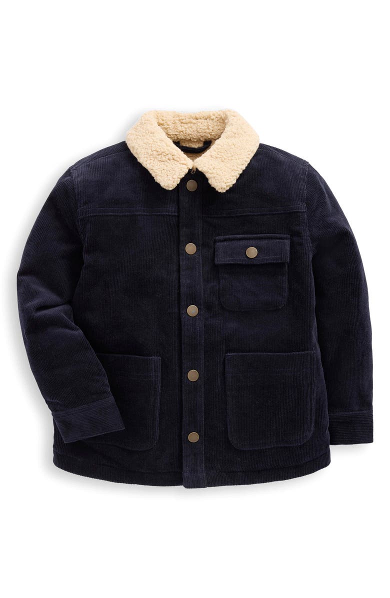 Mini Boden Kids' Collared Corduroy Jacket, Main, color, Navy