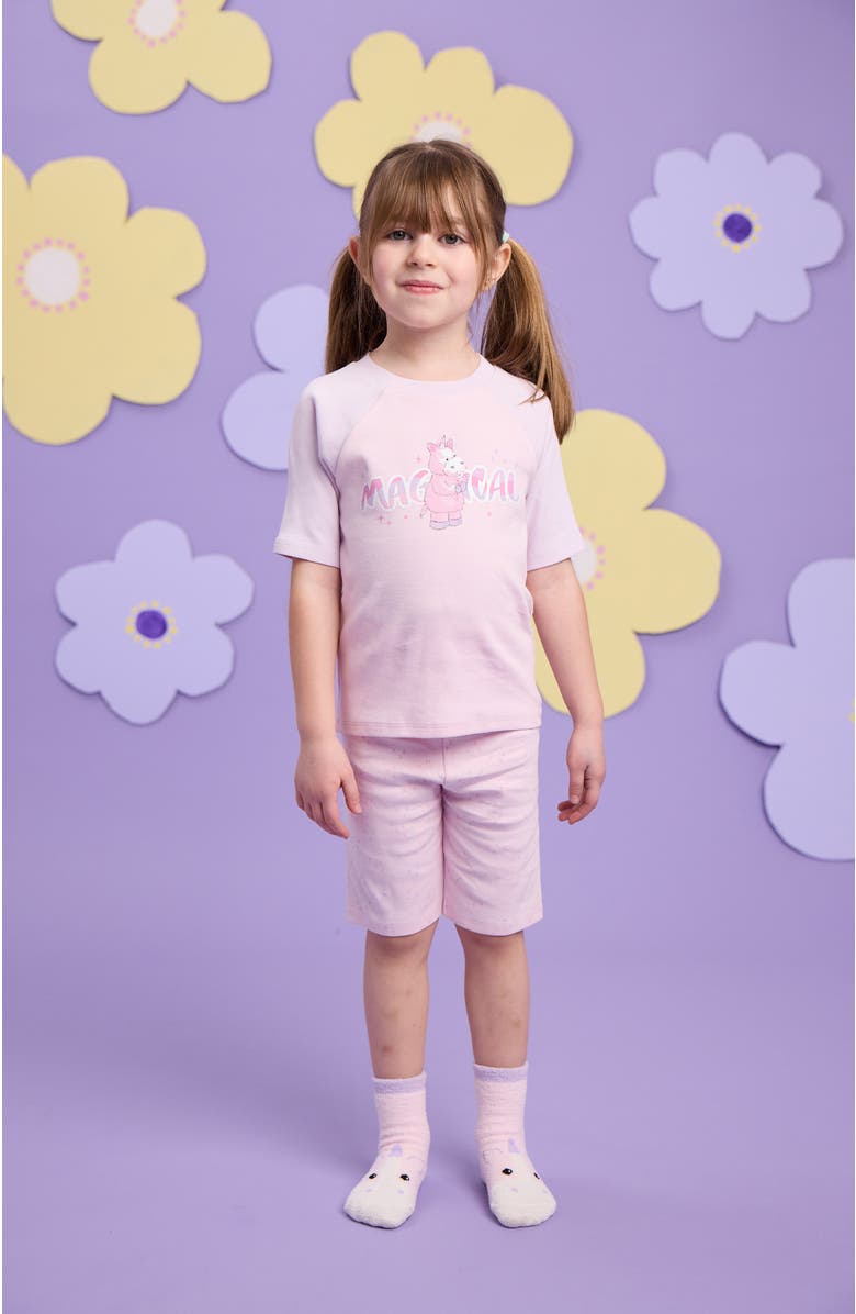 Warmies Unicorn Shorties PJ Set, Alternate, color, Multi Color