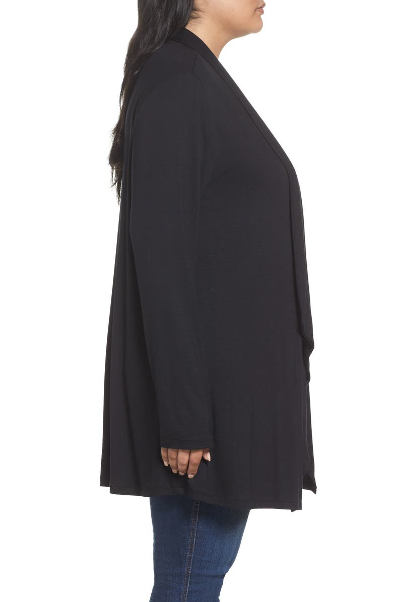 Dantelle Waterfall Drape Front Cardigan, Alternate, color, 